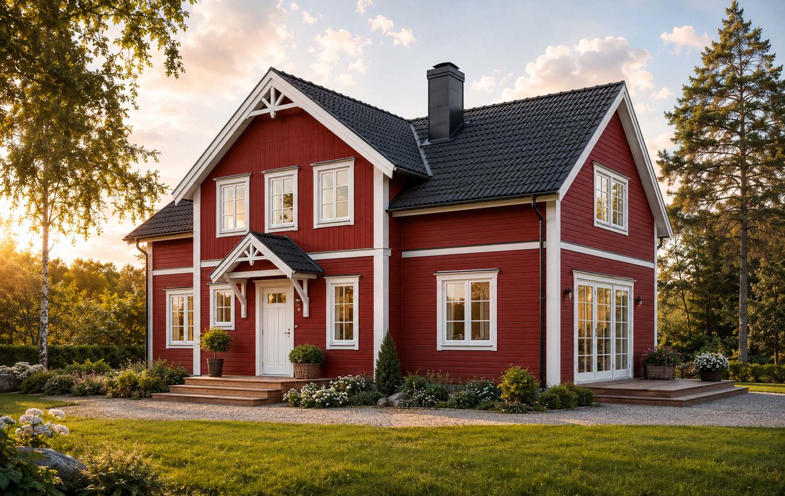 Villa med nya fönster